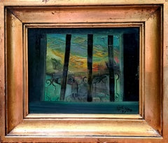 Expressionniste fauve Vue d'une fenêtre, Le balcon, adepte de Raoul Dufy