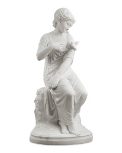 Woman Feeding a Bird by Jean-Jacques Pradier