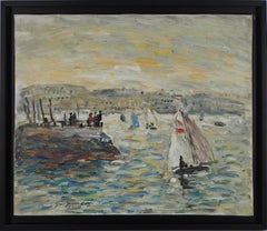 Sailings in Havre - Öl auf Leinwand Hansigniert