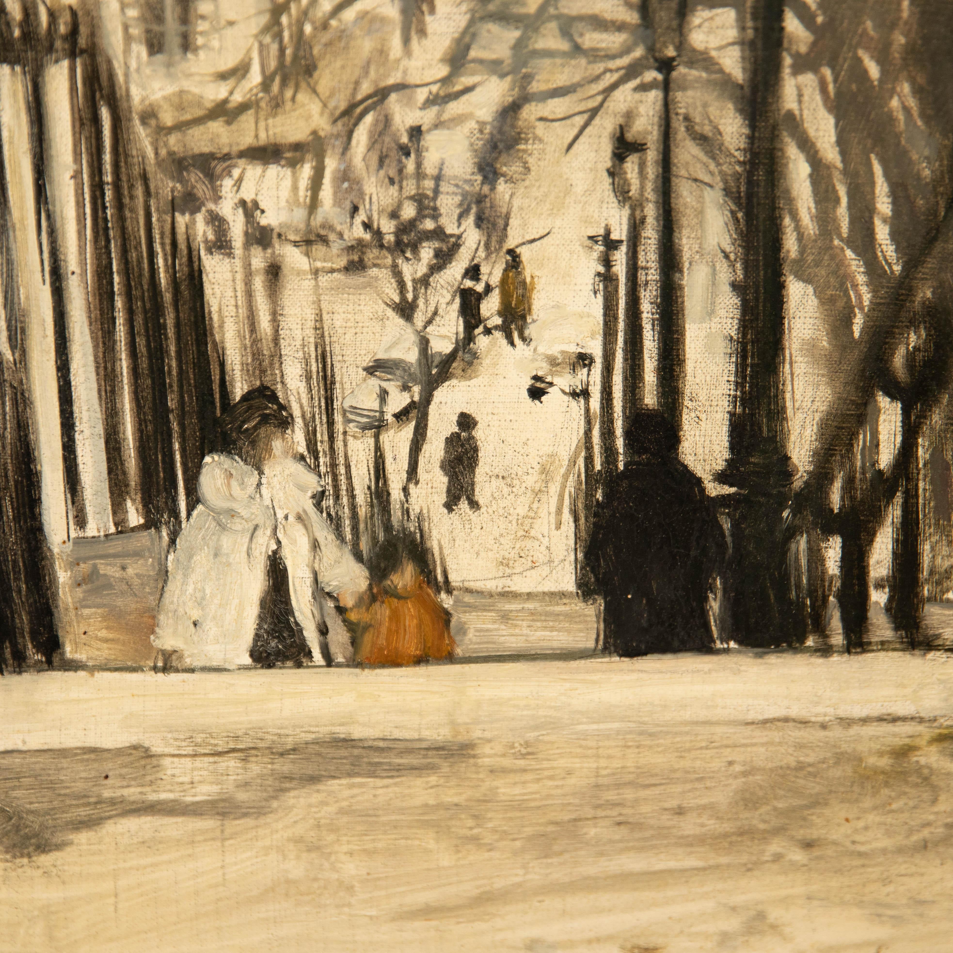 Jean-Jacques Rene (n.1943) - Escuela francesa Siglo XX Óleo, Rue Du Mont Cenis 2