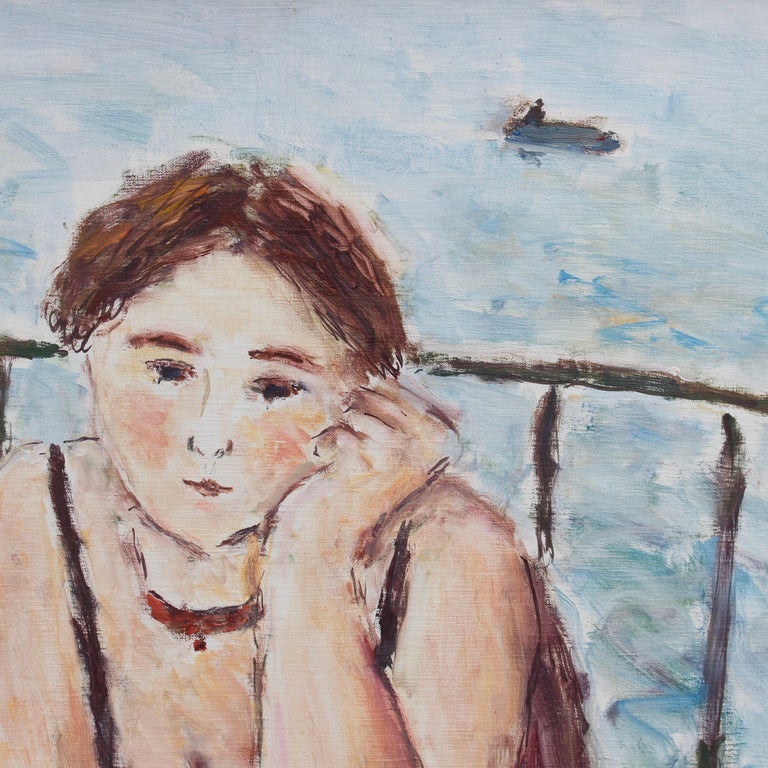 JEAN-JACQUES RENE (b.1943) - Seaside Terrace For Sale at 1stDibs