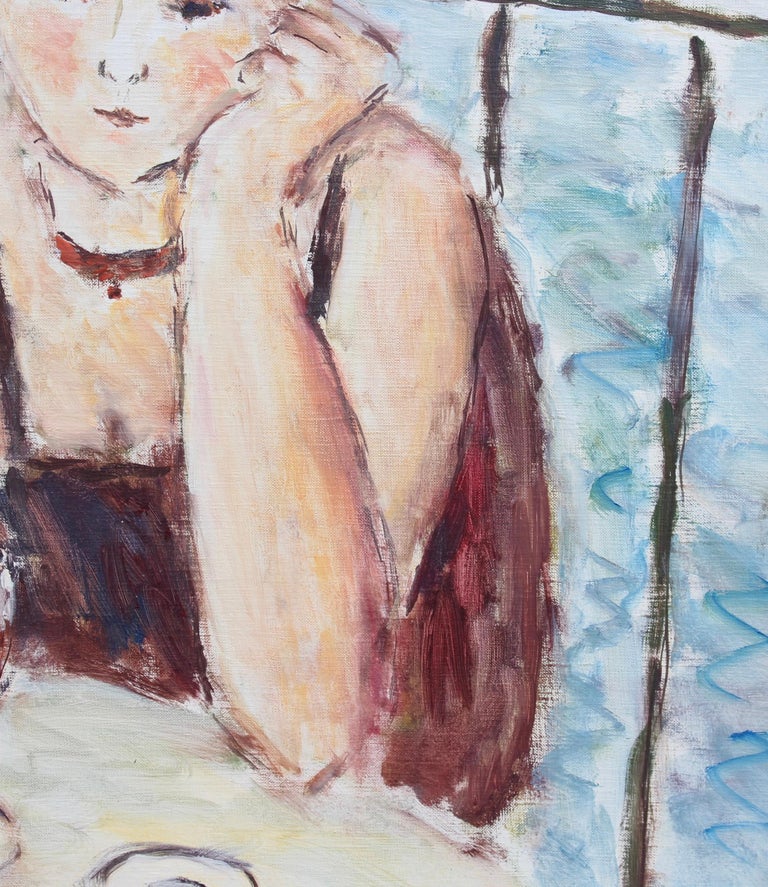 JEAN-JACQUES RENE (b.1943) - Seaside Terrace For Sale at 1stDibs