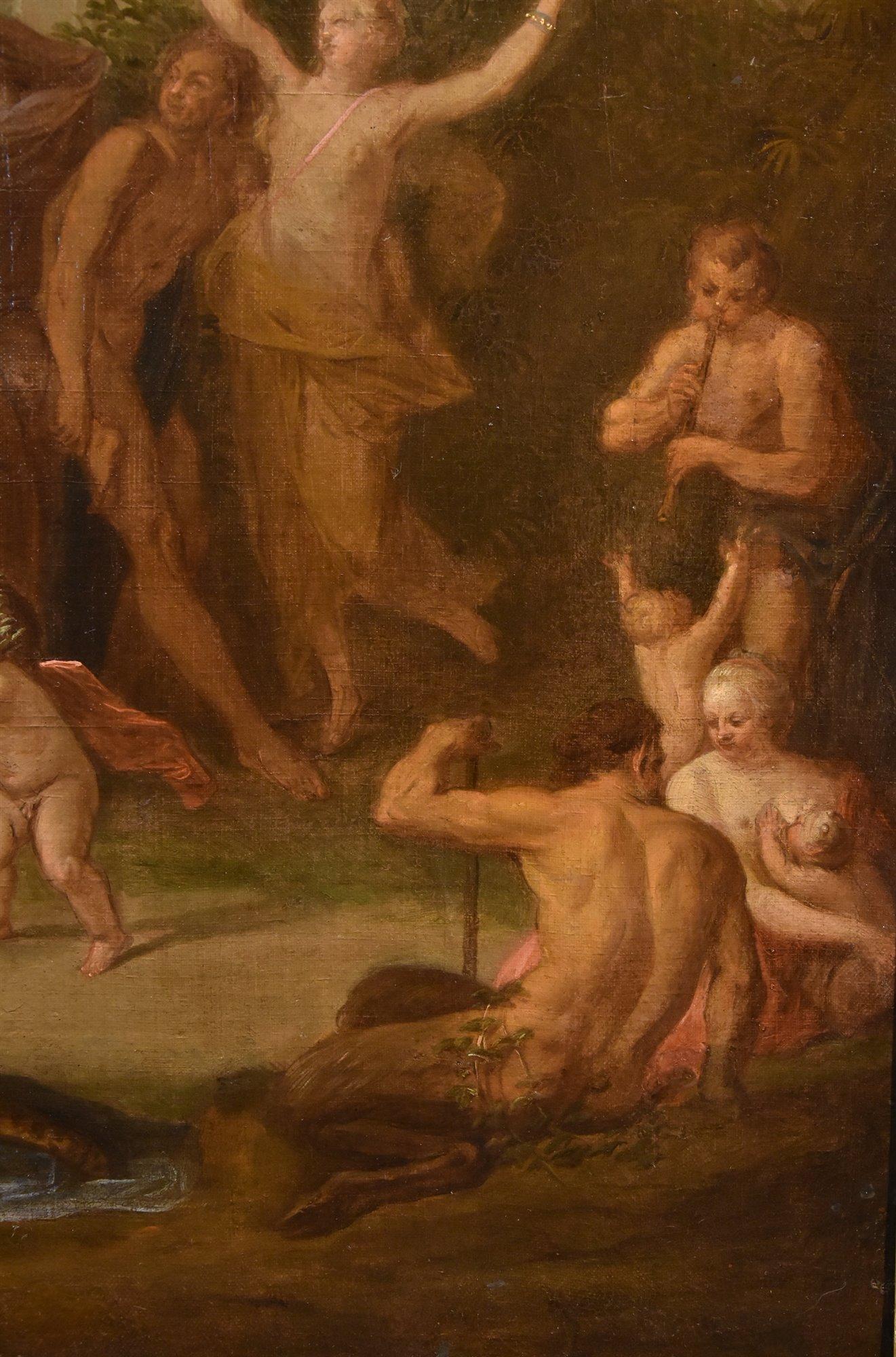 Triumph Bacchus Mythological Spoede Paint 18th Century Oil on canvas Old master For Sale 4