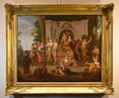 Triumph Bacchus Mythological Spoede Paint 18th Century Oil on canvas Old master