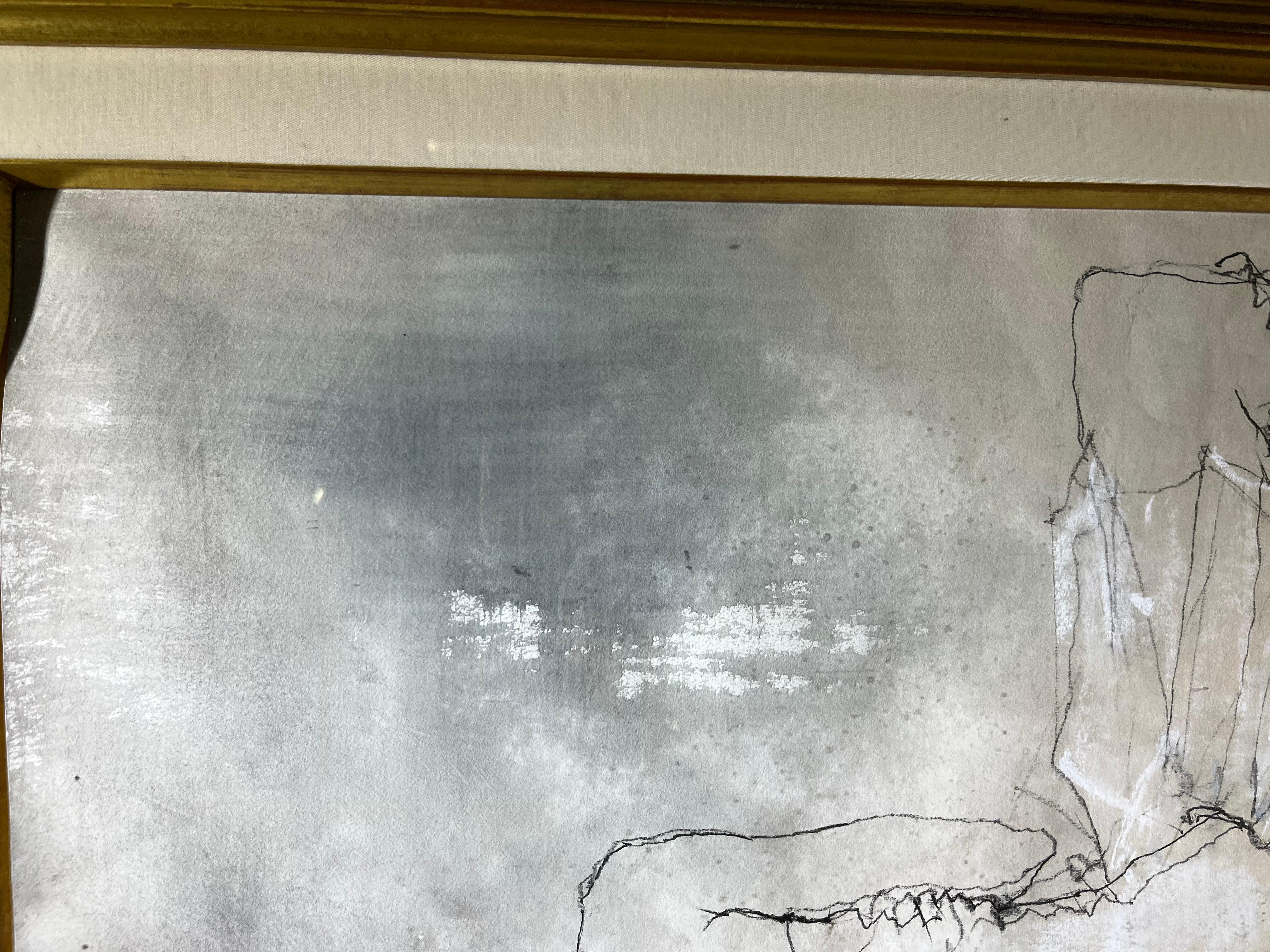 Follow up photo we be replace the enclosed as all the detail is washed out from the flash. Additional photos if requested . A photo certificate accompanies this painting.
It is framed in a 23K gold leaf frame, silk mat & 23 K. gold leaf bevel.
