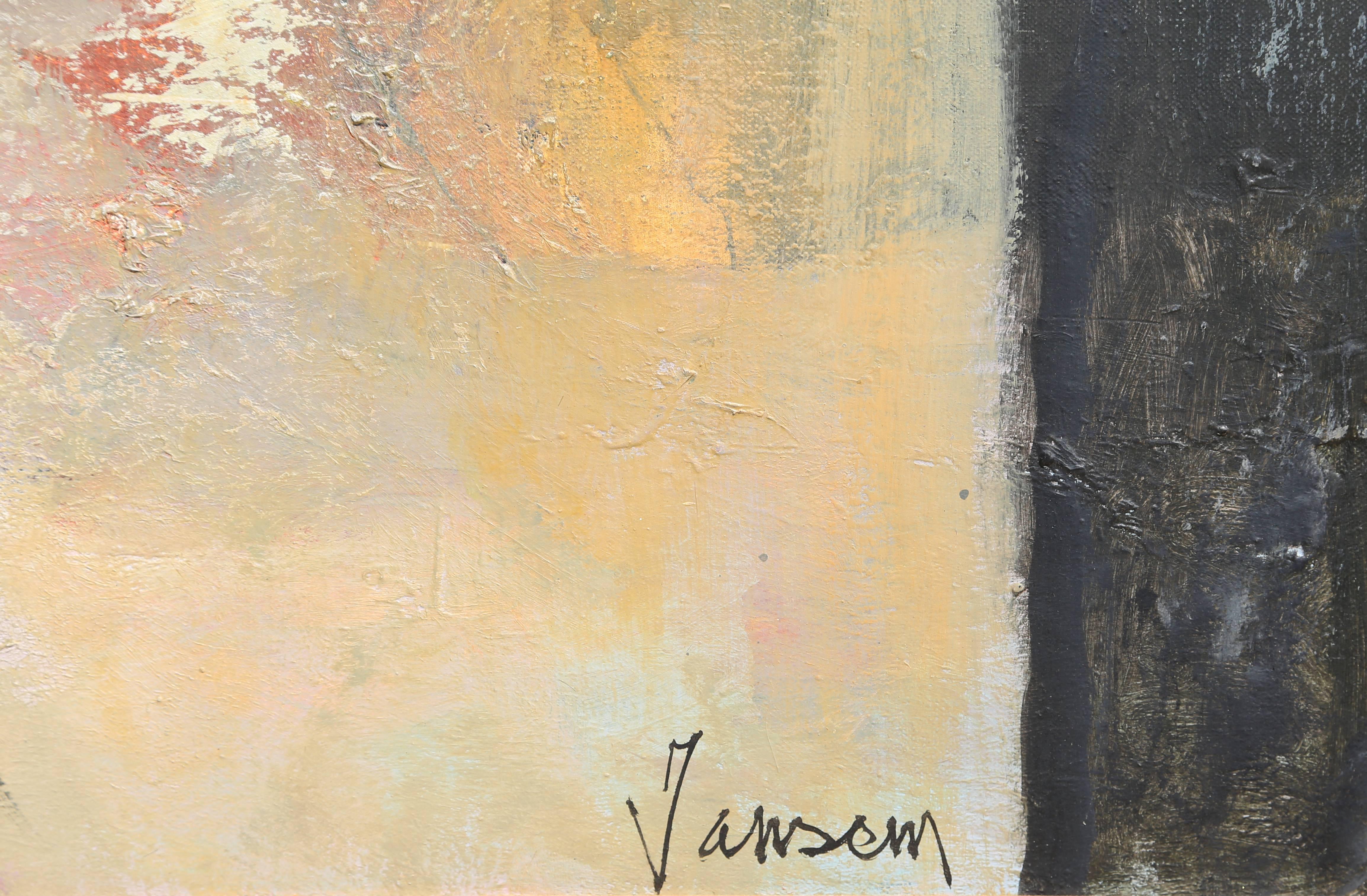 Deux Enfants - Post-Impressionist Painting by Jean Jansem