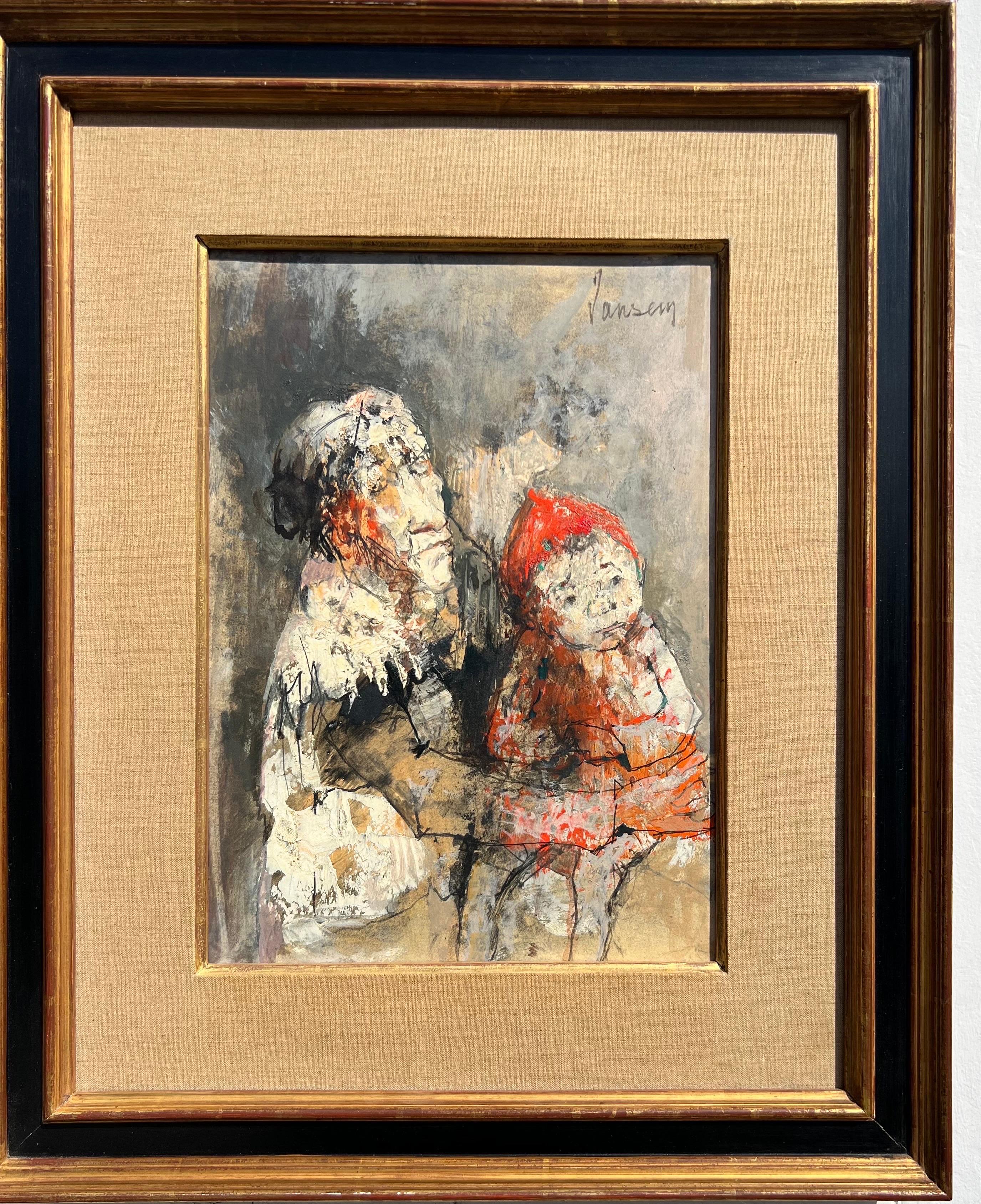 Jansem oil painting, kids oil painting, Children painting, Grandma painting. For Sale 2