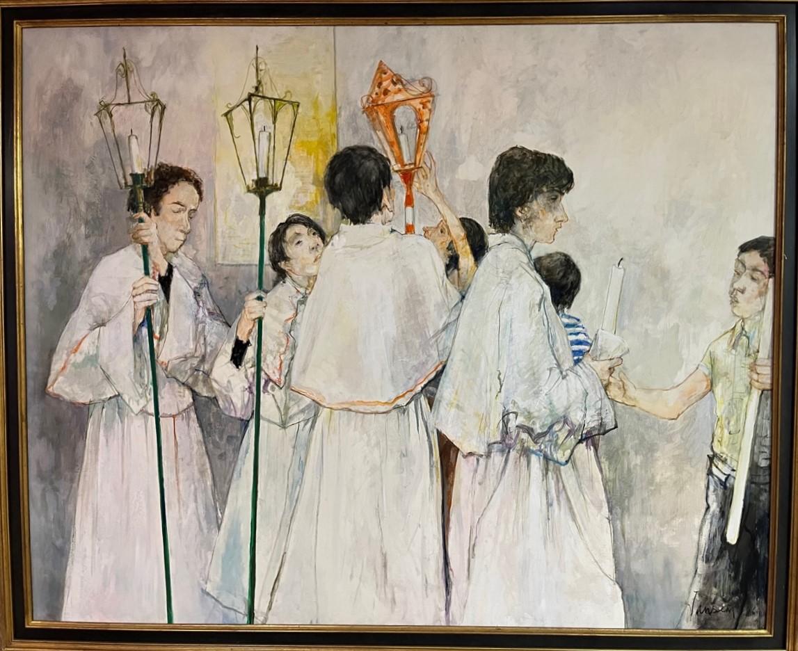 Infants of the Choir - Painting by Jean Jansem