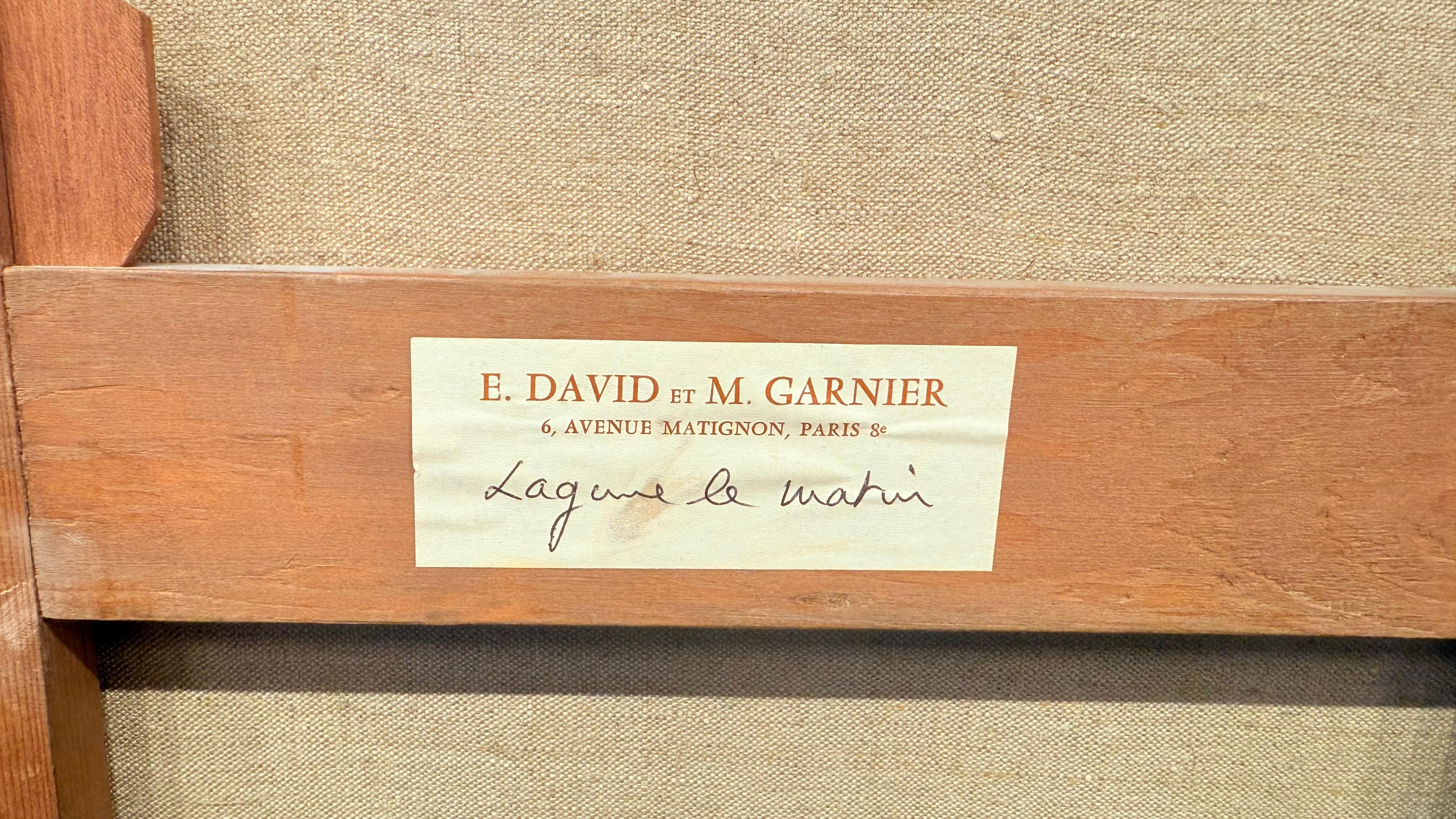 La lagune le matin, Venise, 1968-69, oil on paper laid on canvas by Jean Jansem For Sale 6