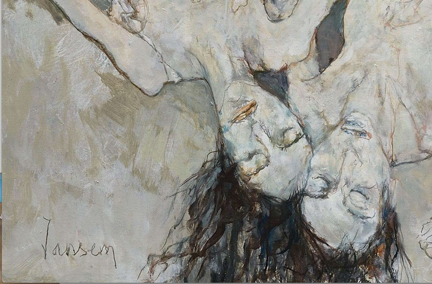 Le triomphe de la mort, 2000, oil on canvas by Jean Jansem For Sale 2