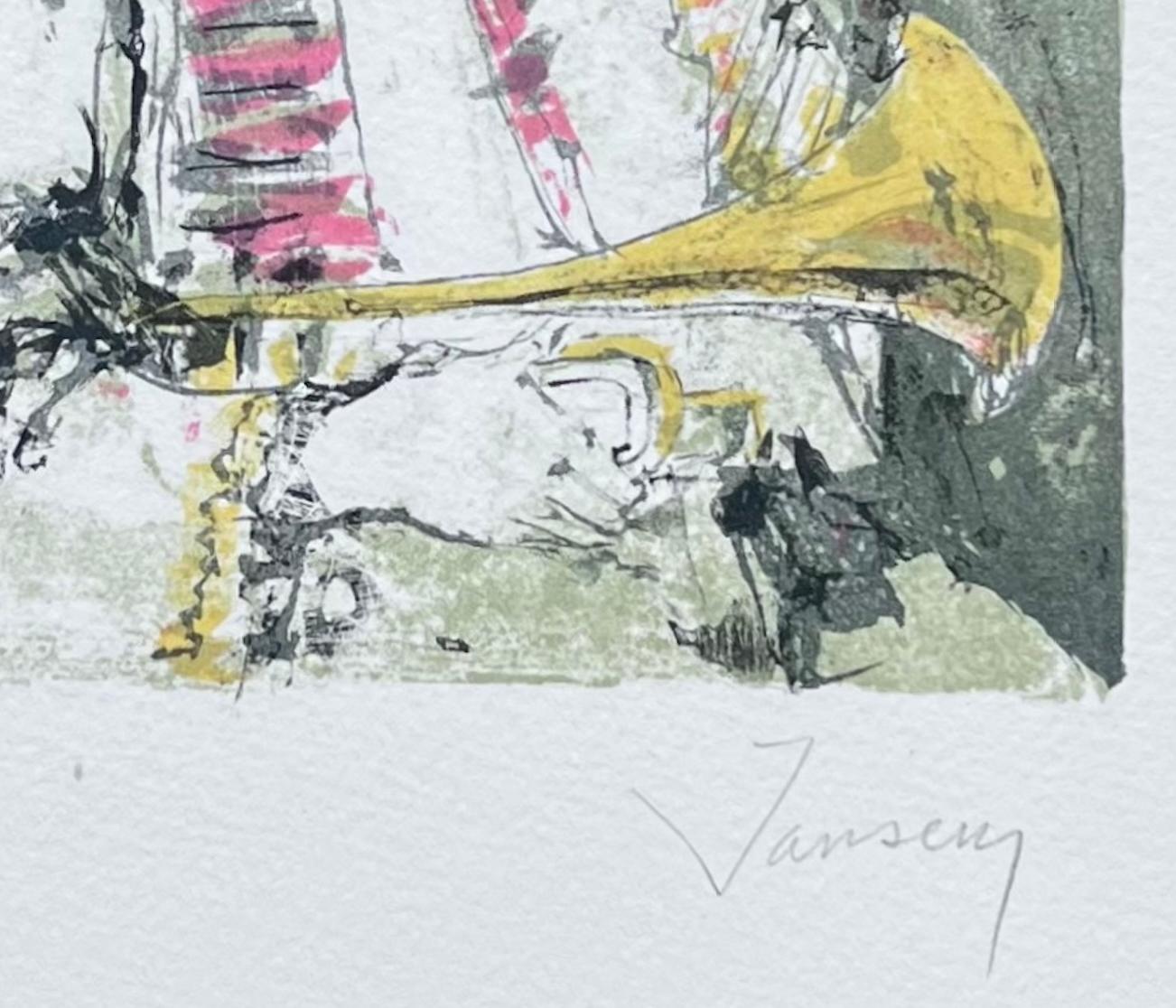 Baladin, 1983, original lithograph by Jean Jansem, handsigned and numbered For Sale 2