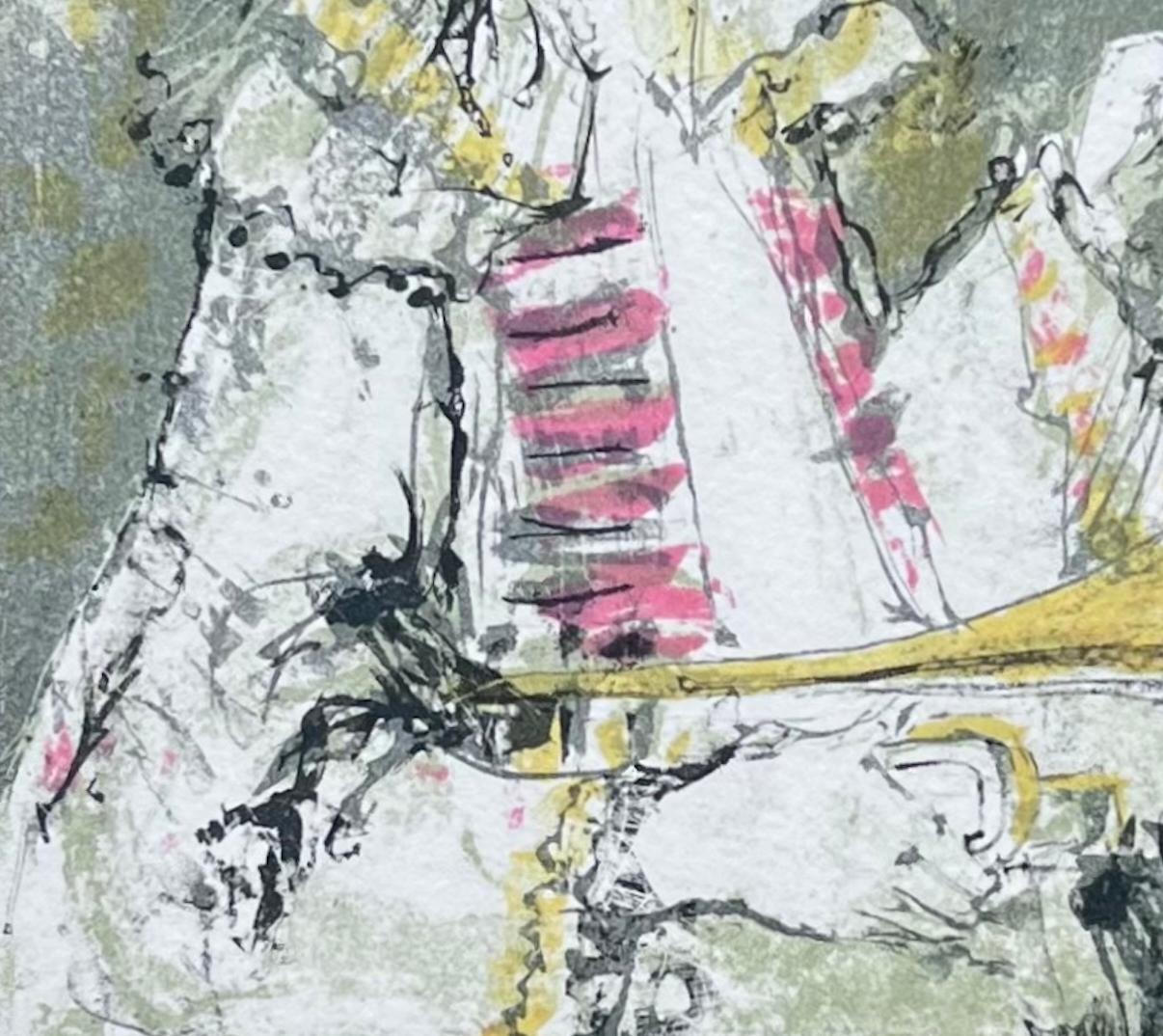 Baladin, 1983, original lithograph by Jean Jansem, handsigned and numbered For Sale 3
