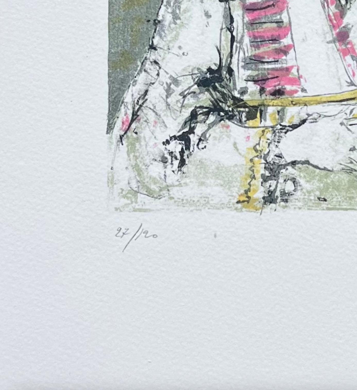 Baladin, 1983, original lithograph by Jean Jansem, handsigned and numbered For Sale 5
