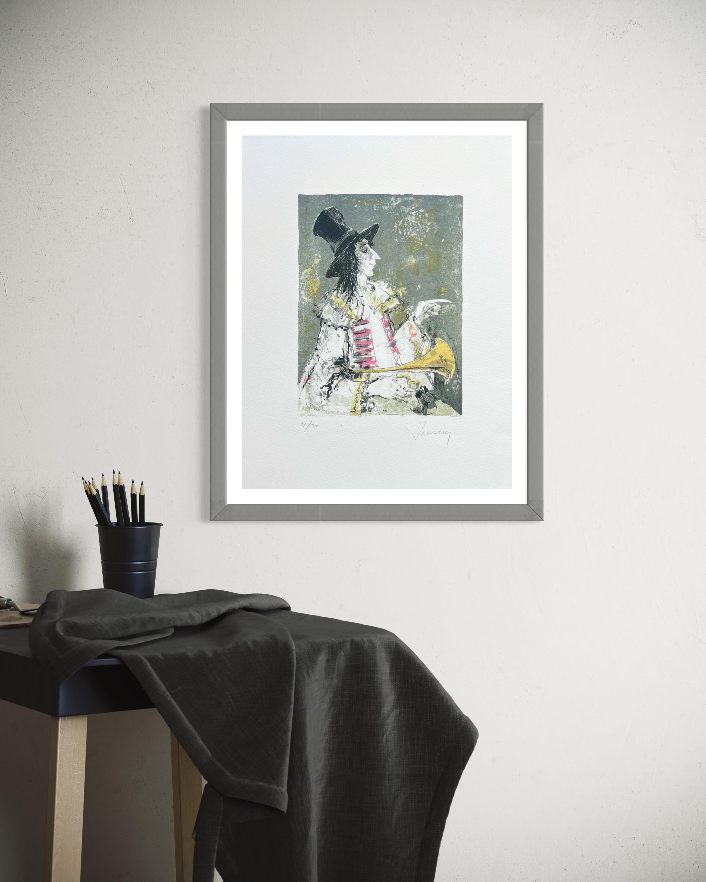 Baladin, 1983, original lithograph by Jean Jansem, handsigned and numbered For Sale 8