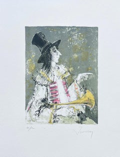 Baladin, 1983, litografia originale di Jean Jansem, firmata e numerata.