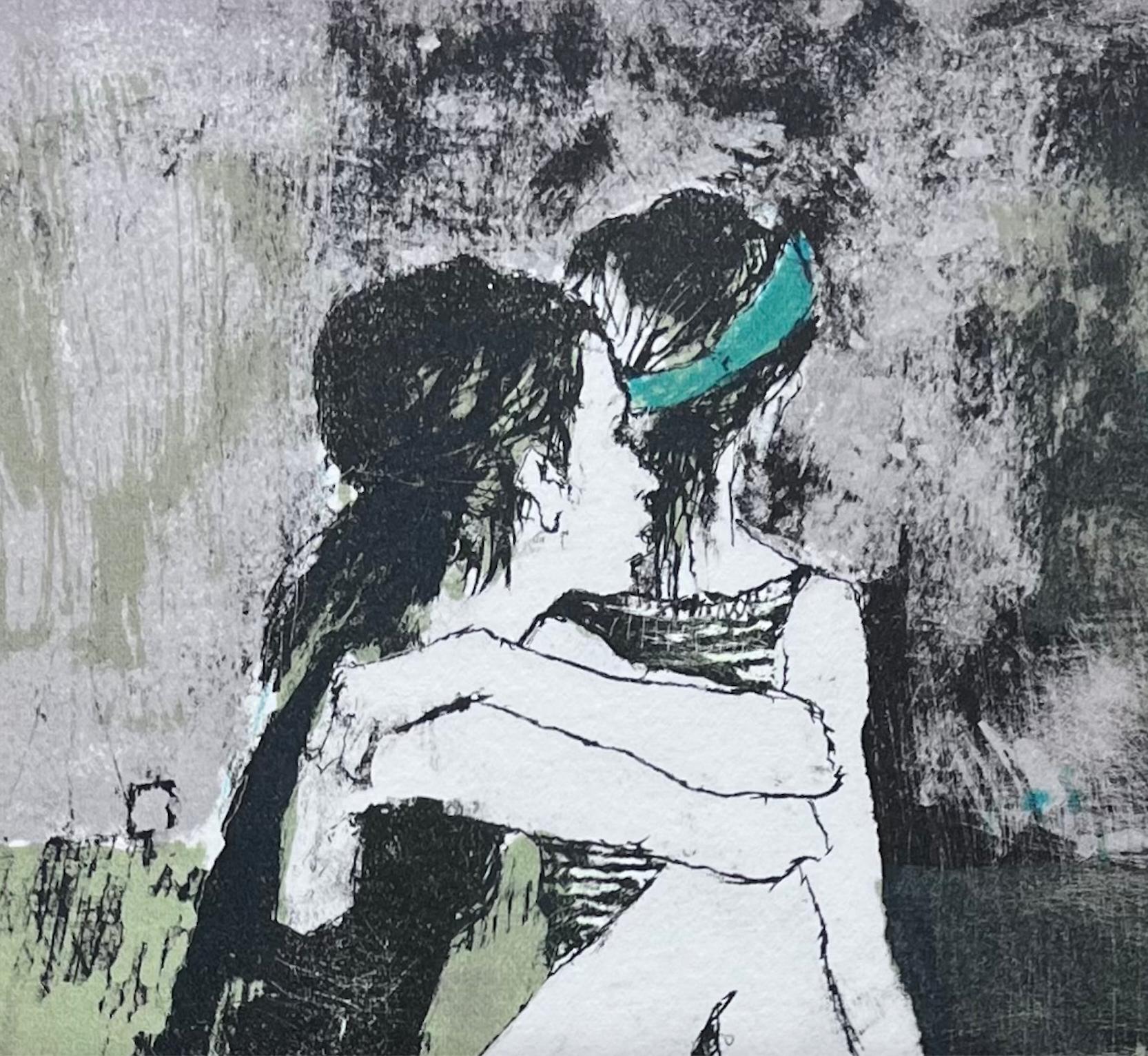 Deux danseuses, 1995, Originallithographie von Jean Jansem, handsigniert, nummeriert im Angebot 1
