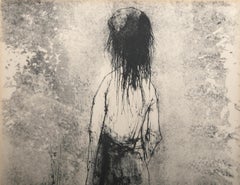 Girl From Behind, Modern Lithograph by Jean Jansem