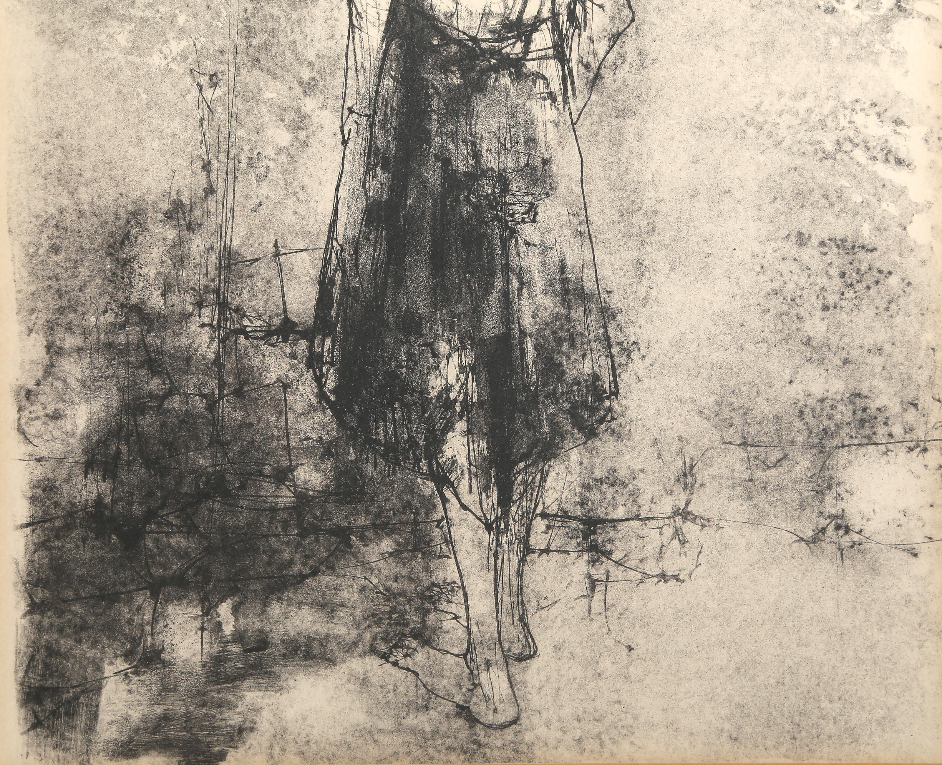 Girl From Behind, Modern Lithograph by Jean Jansem For Sale 2