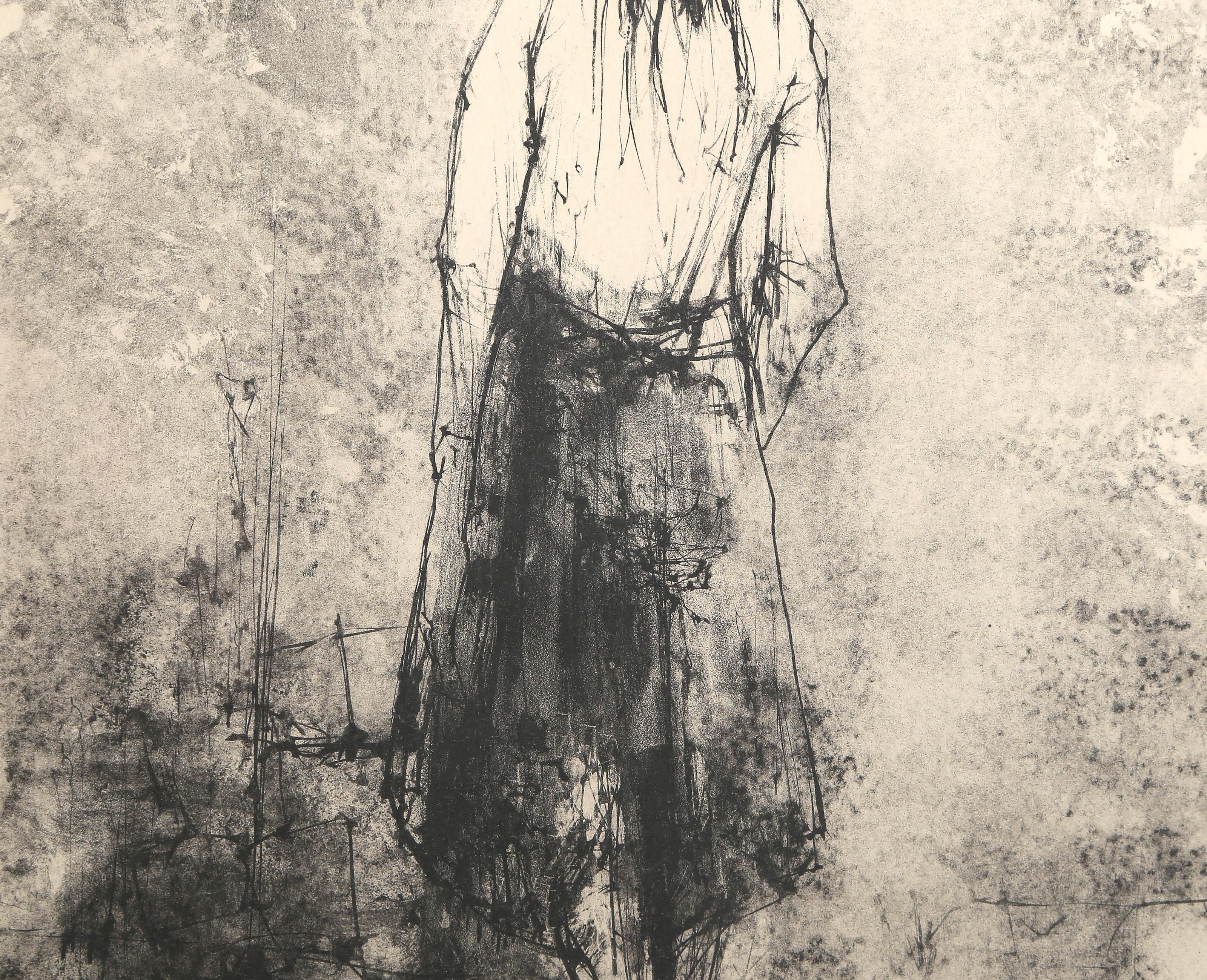 Girl From Behind, Modern Lithograph by Jean Jansem For Sale 3