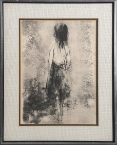 Girl From Behind, Modern Lithograph by Jean Jansem