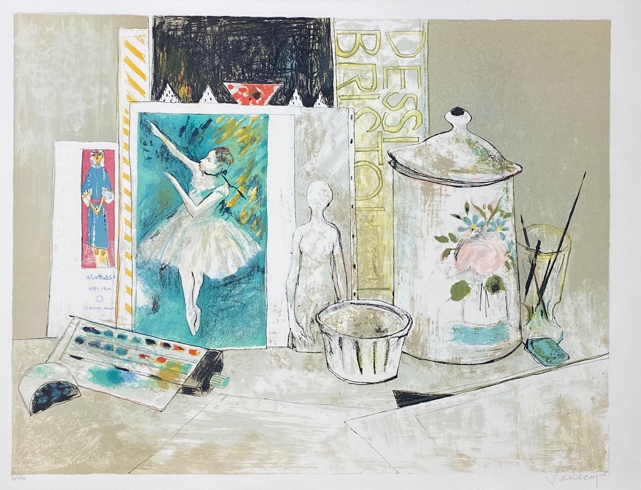 La petite danseuse, 1990, original lithograph by Jean Jansem handsigned numbered