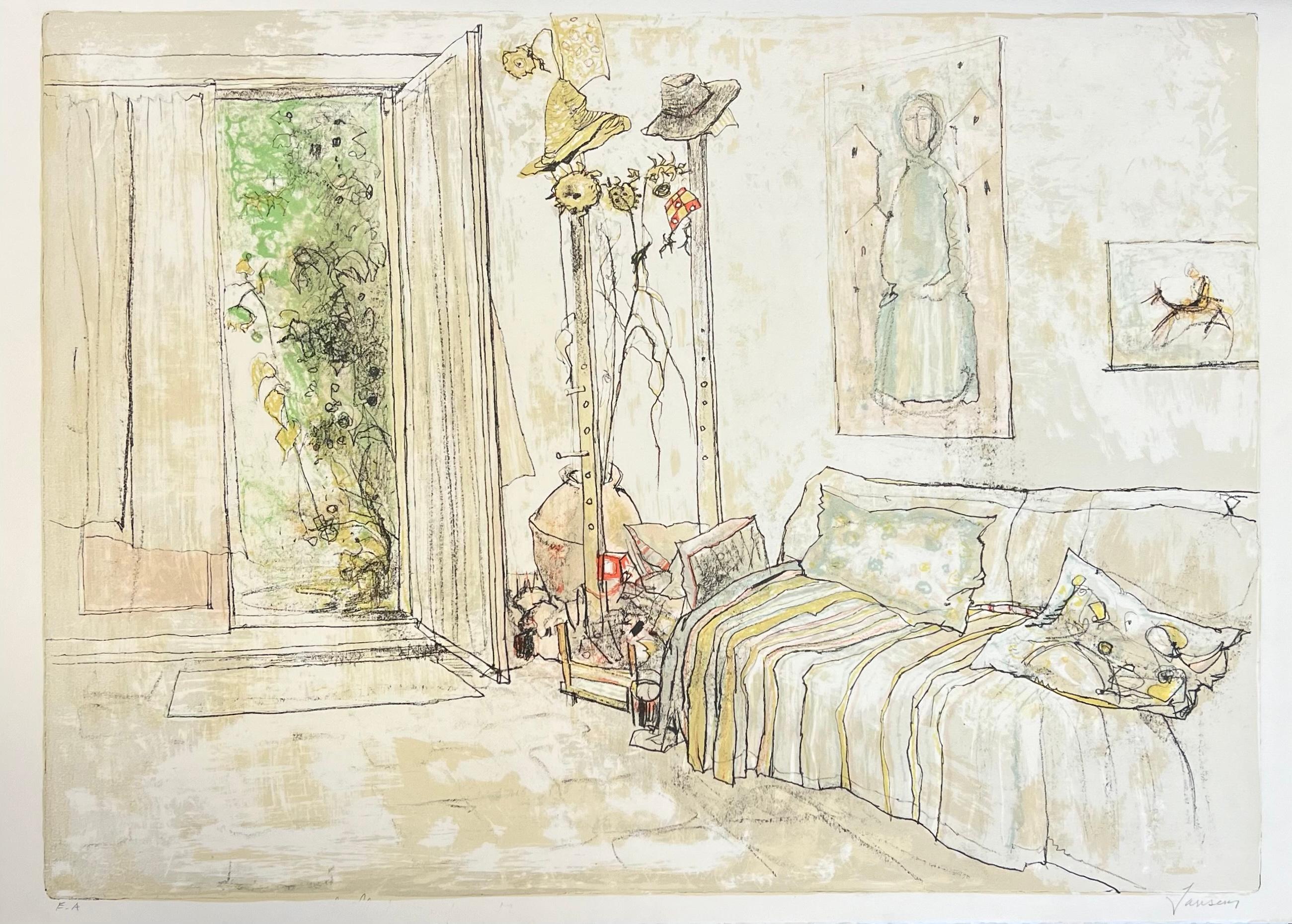 Jean Jansem (1920-2013) 
La puerta del jardín, 1986
Litografía sobre papel Arches
Firmado abajo a la derecha y justificado abajo a la izquierda
51 x 70 cm / 54 x 76 cm

D'une édition à 30 exemplaires d'épreuve d'artiste sur papier Arches