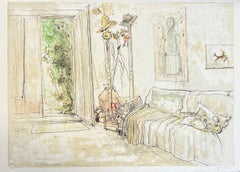 La porte du jardin, 1986, original lithograph by Jean Jansem, handsigned