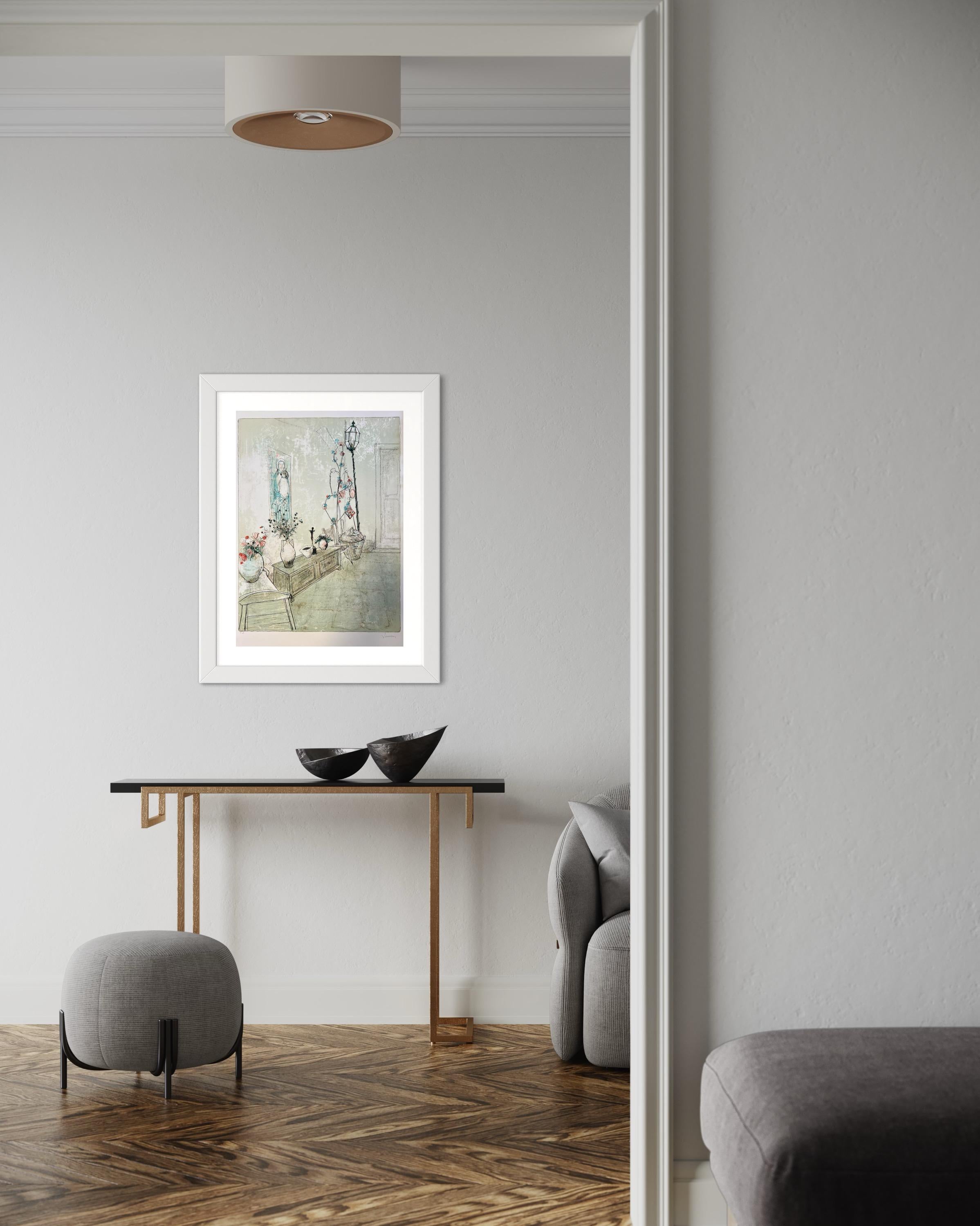 Le coin de l'atelier, 1986, original lithograph by Jean Jansem, handsigned For Sale 4