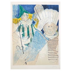 Les Acadiens, 1993, litografía original de Jean Jansem, firmada y numerada a mano