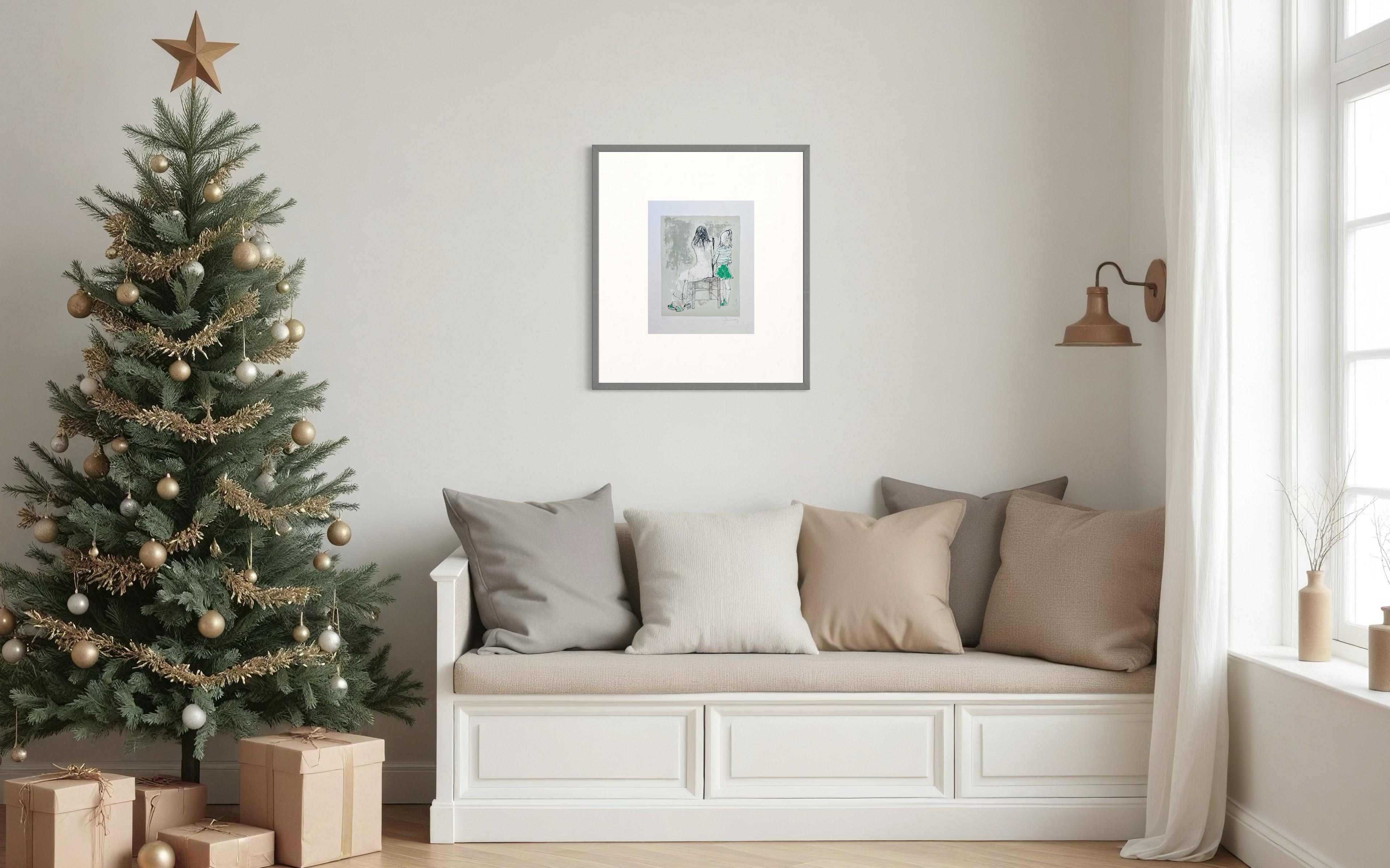 Les deux petites filles, 1977, original lithograph by Jean Jansem, handsigned For Sale 7