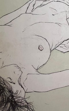 Lydia au coussin indien, 1995, Originallithographie von Jean Jansem, handsigniert