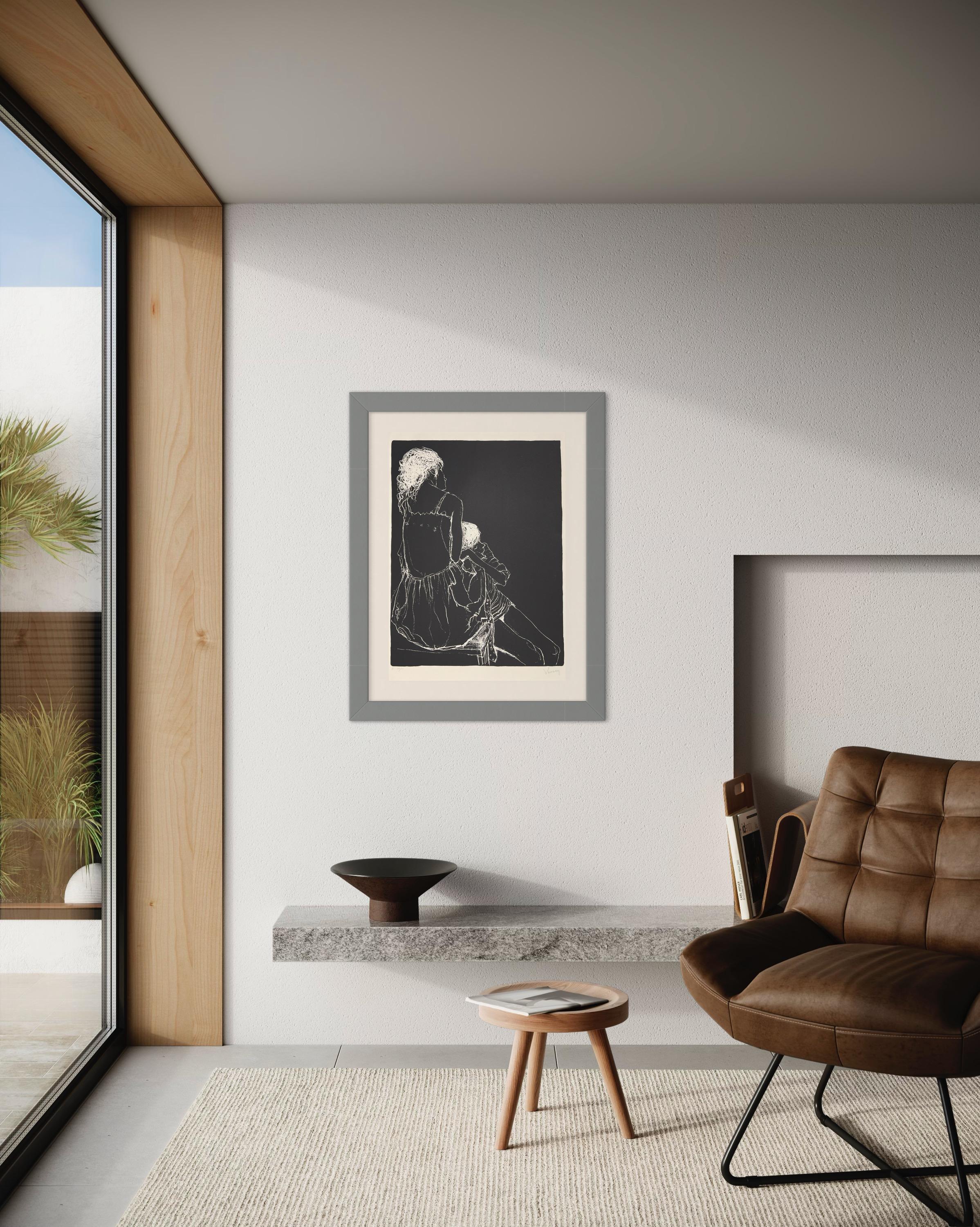 Mère et enfant, 1986, original lithograph by Jean Jansem, handsigned For Sale 4