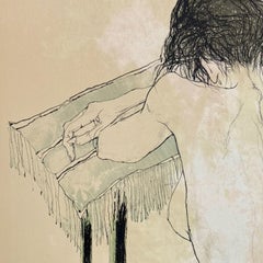 Nu de dos au tabouret, 1993, Litografía sobre papel