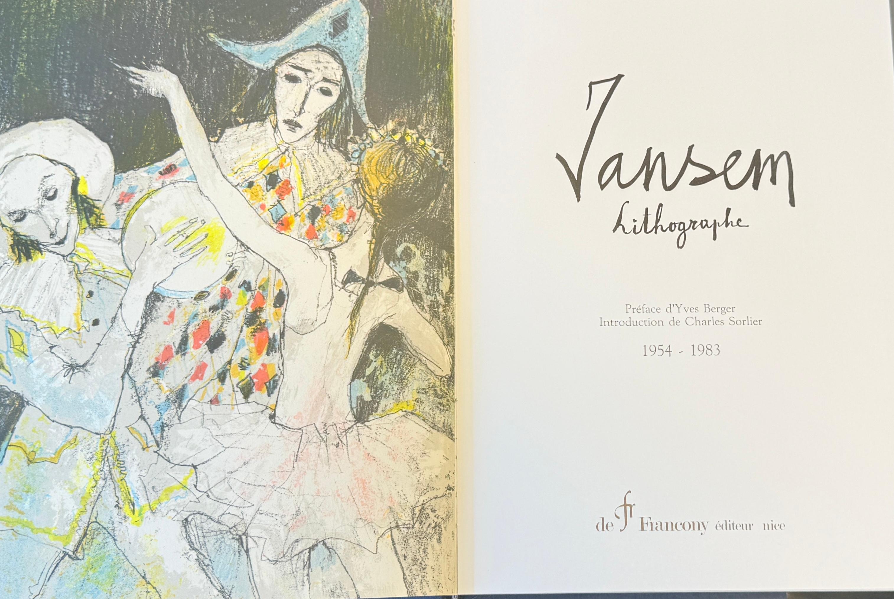 Peintre dans son atelier, 1969, original lithograph by Jean Jansem, handsigned For Sale 6