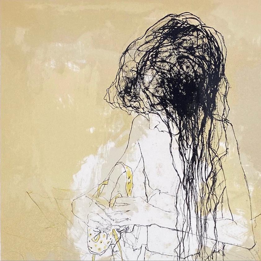 Petite danseuse aux cheveux défaits, 1991, original lithograph by Jean Jansem For Sale 1