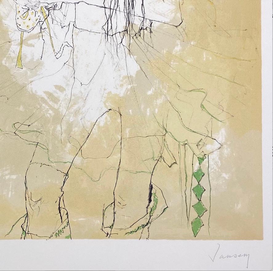 Petite danseuse aux cheveux défaits, 1991, original lithograph by Jean Jansem For Sale 2