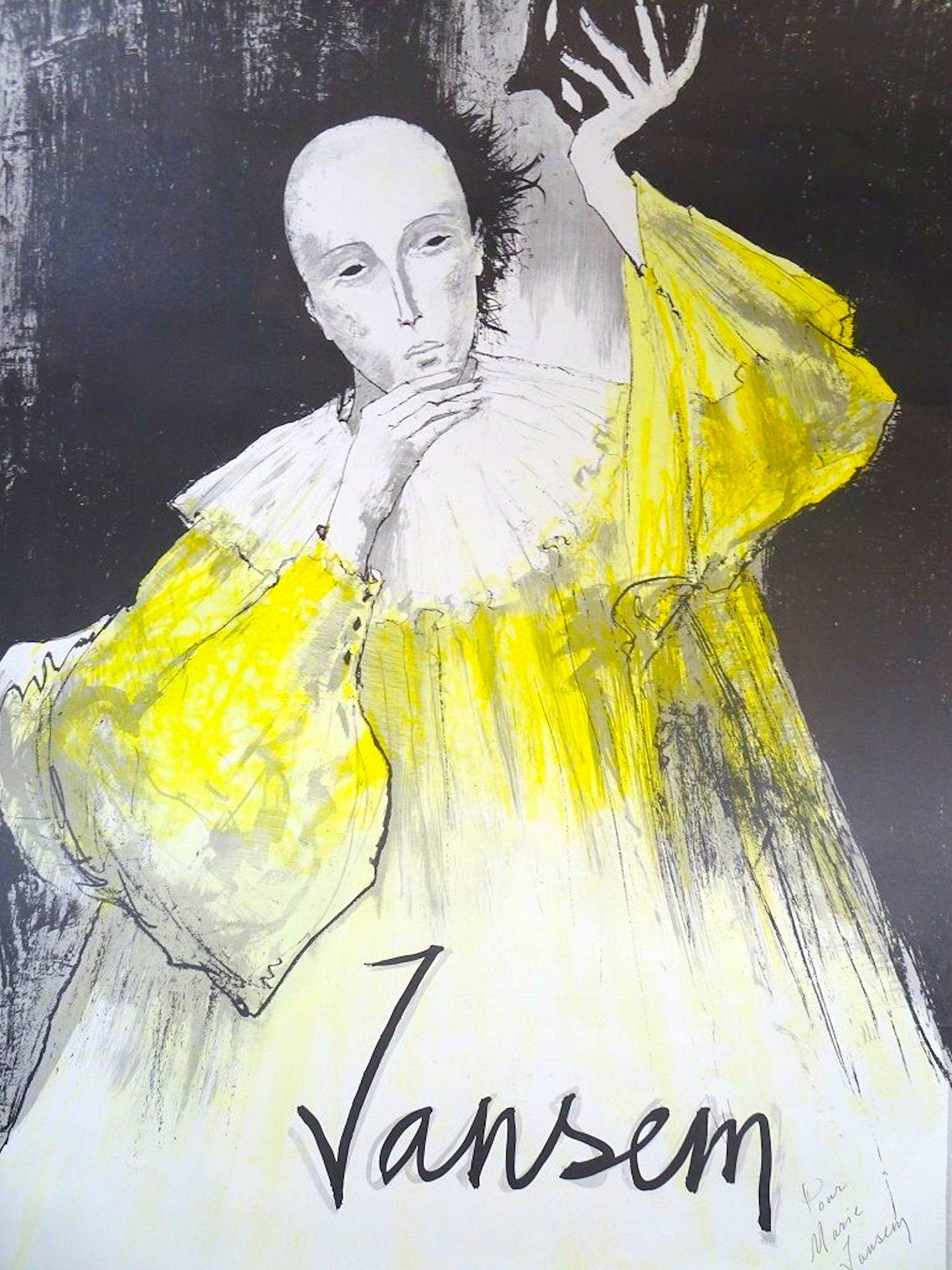 Jean Jansem Figurative Print - Poster Exhibition - Original Poster with Dedication - 1983 