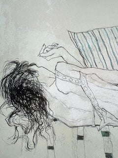 Solange de dos, 1990, original lithograph by Jean Jansem, handsigned, numbered