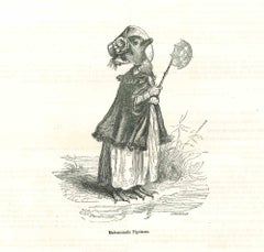 Miss Pigoizeau - Originallithographie von J.J Grandville - 1852