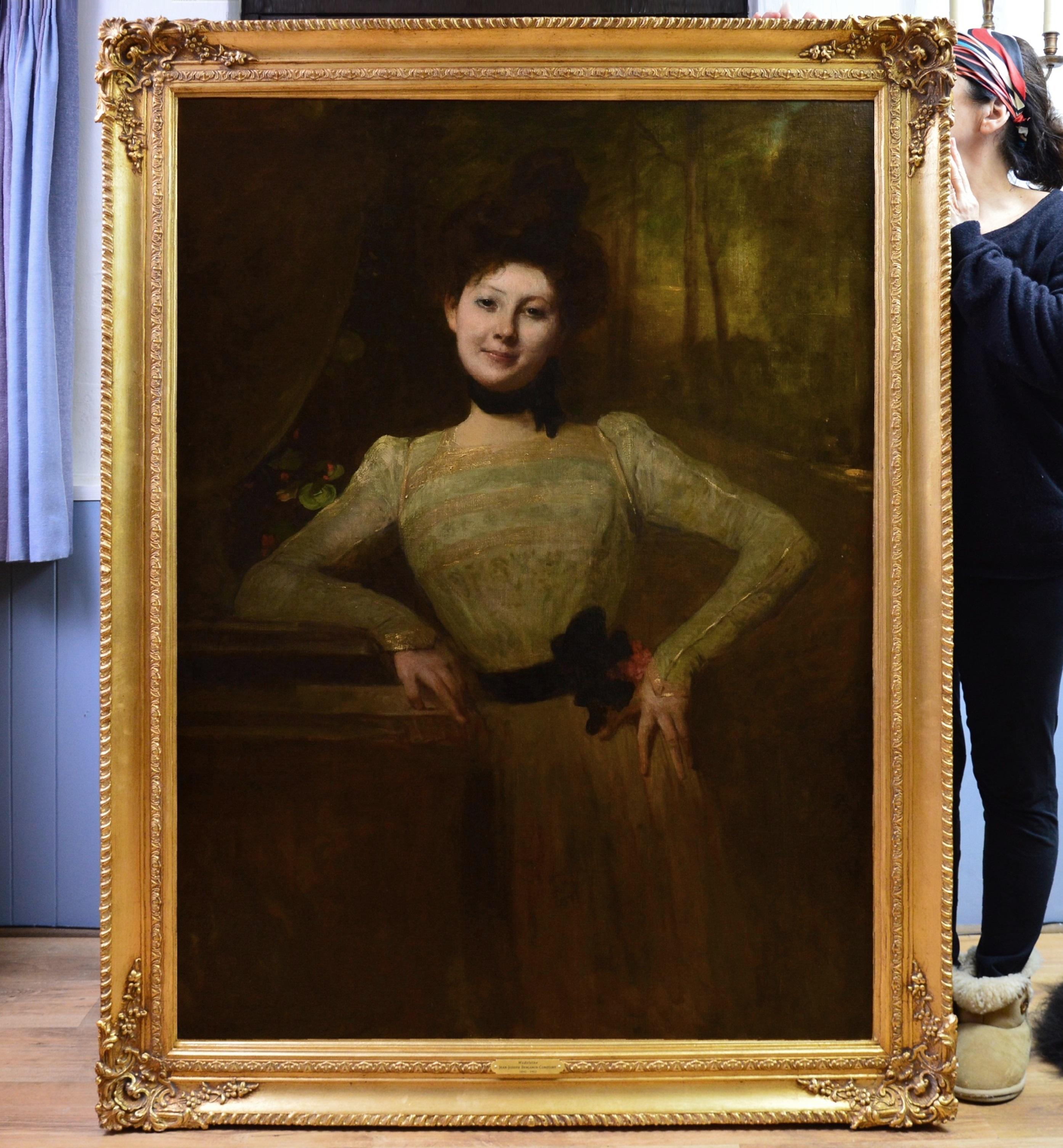 Madeleine - Very Large Portrait of Young Beauty Victorian Edwardian Girl 1901 - Painting by Jean-Joseph Benjamin-Constant