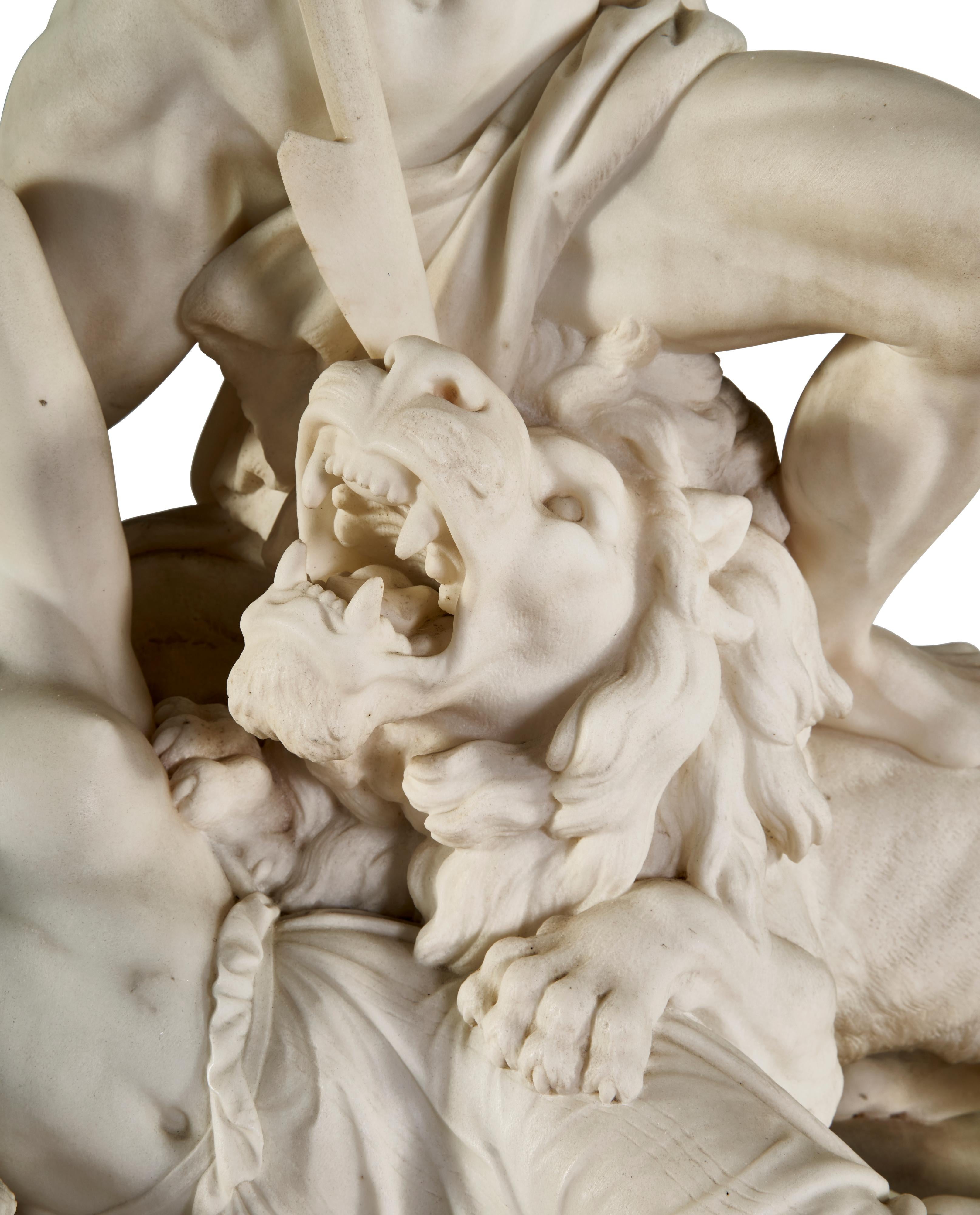 An Exceptional White Marble Figural Sculpture Clock, 