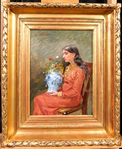 Portrait of a young woman - dream on ephemeral beauty