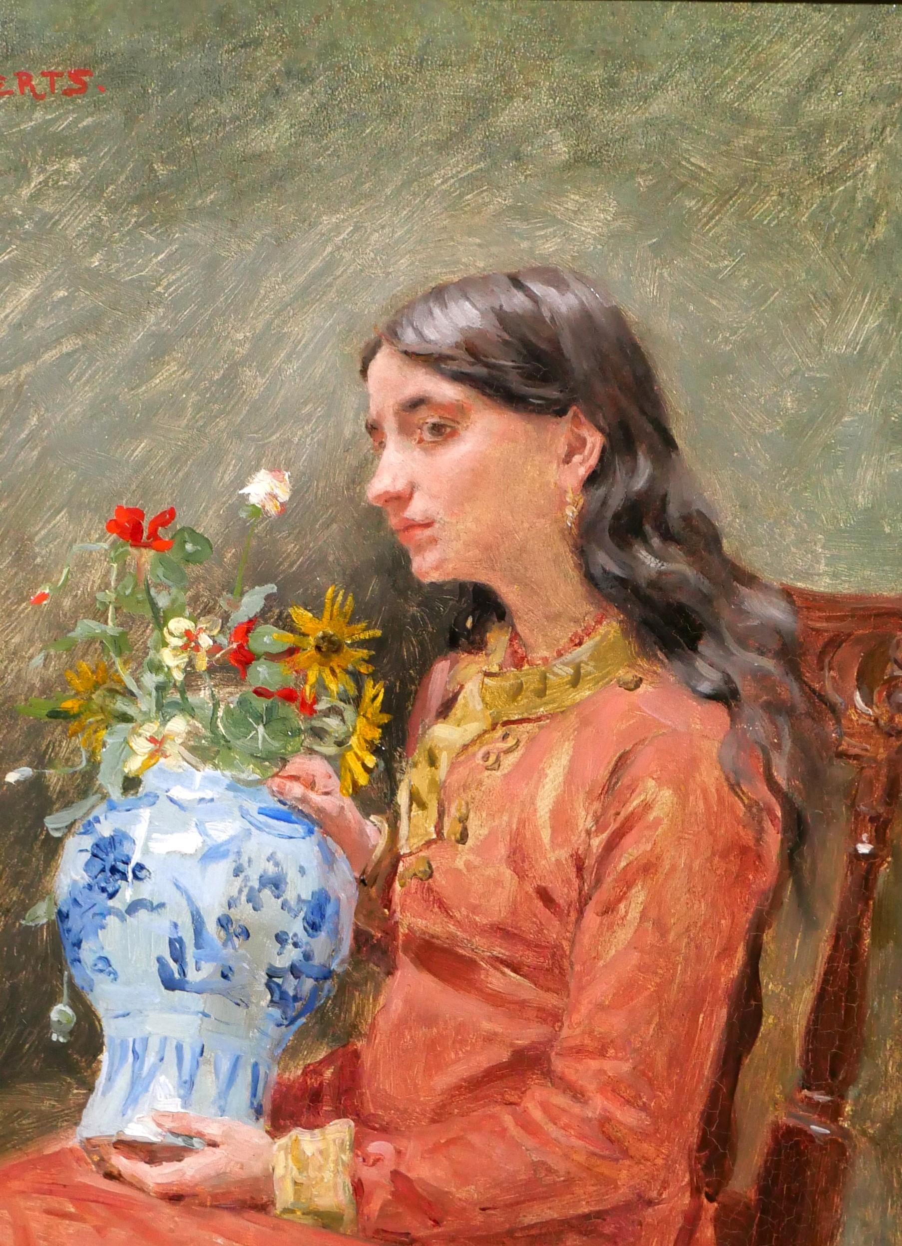 Portrait d'une jeune femme - rêvez de la beauté éphémère en vente 2