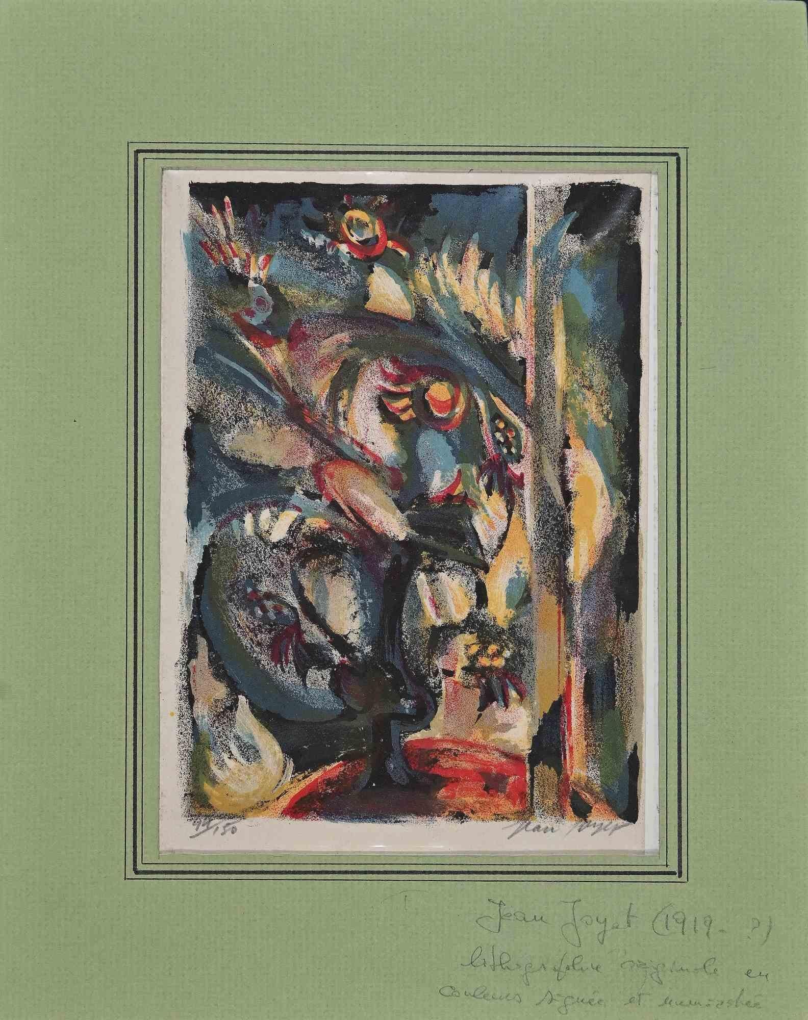 Abstrakte Komposition -  Lithographie von Jean Joyet – 1950er Jahre im Angebot 1