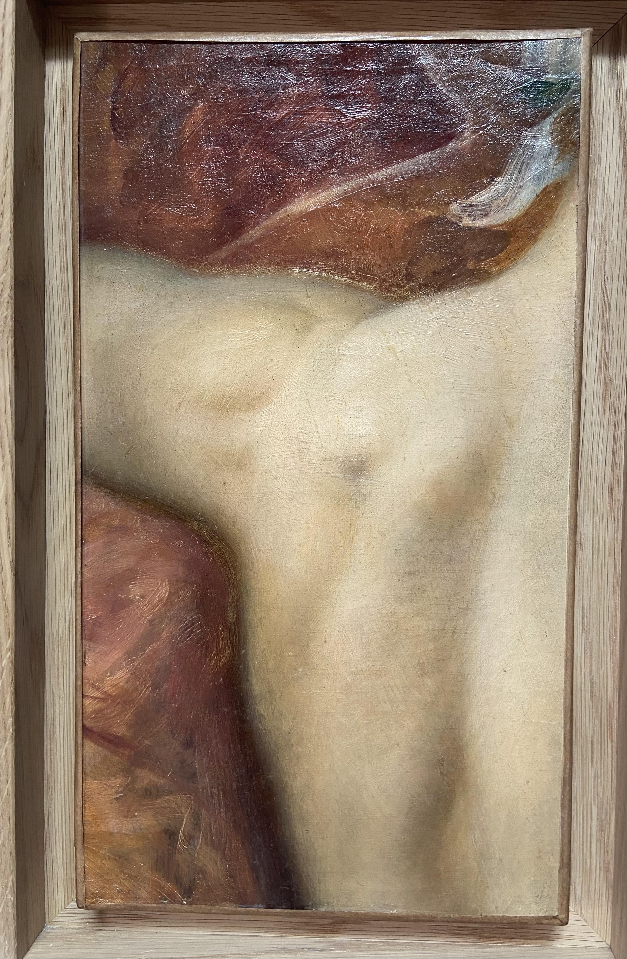 J J A Lecomte du Nouÿ (1842-1923) Eine Schulter- und Rückenstudie, Ölgemälde (Schwarz), Nude Painting, von Jean-Jules-Antoine Lecomte du Nouÿ