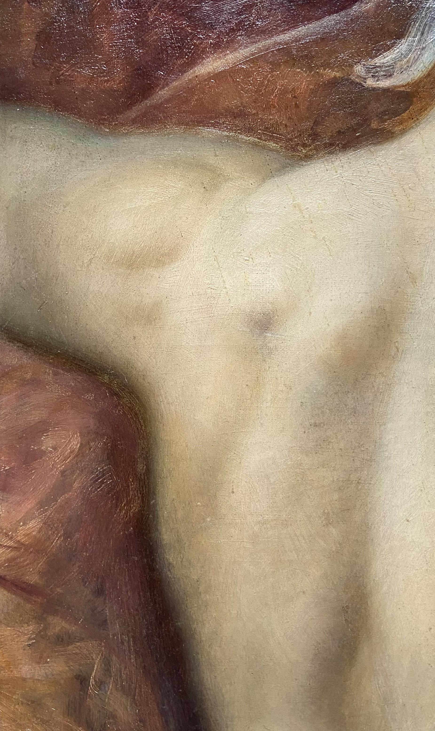 J J A Lecomte du Nouÿ (1842-1923) Eine Schulter- und Rückenstudie, Ölgemälde im Angebot 1