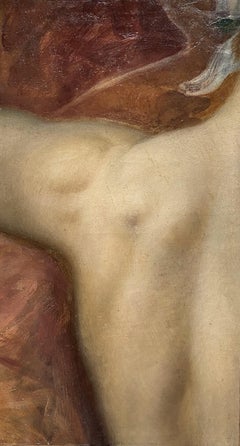 J J A Lecomte du Nouÿ (1842-1923) Eine Schulter- und Rückenstudie, Ölgemälde