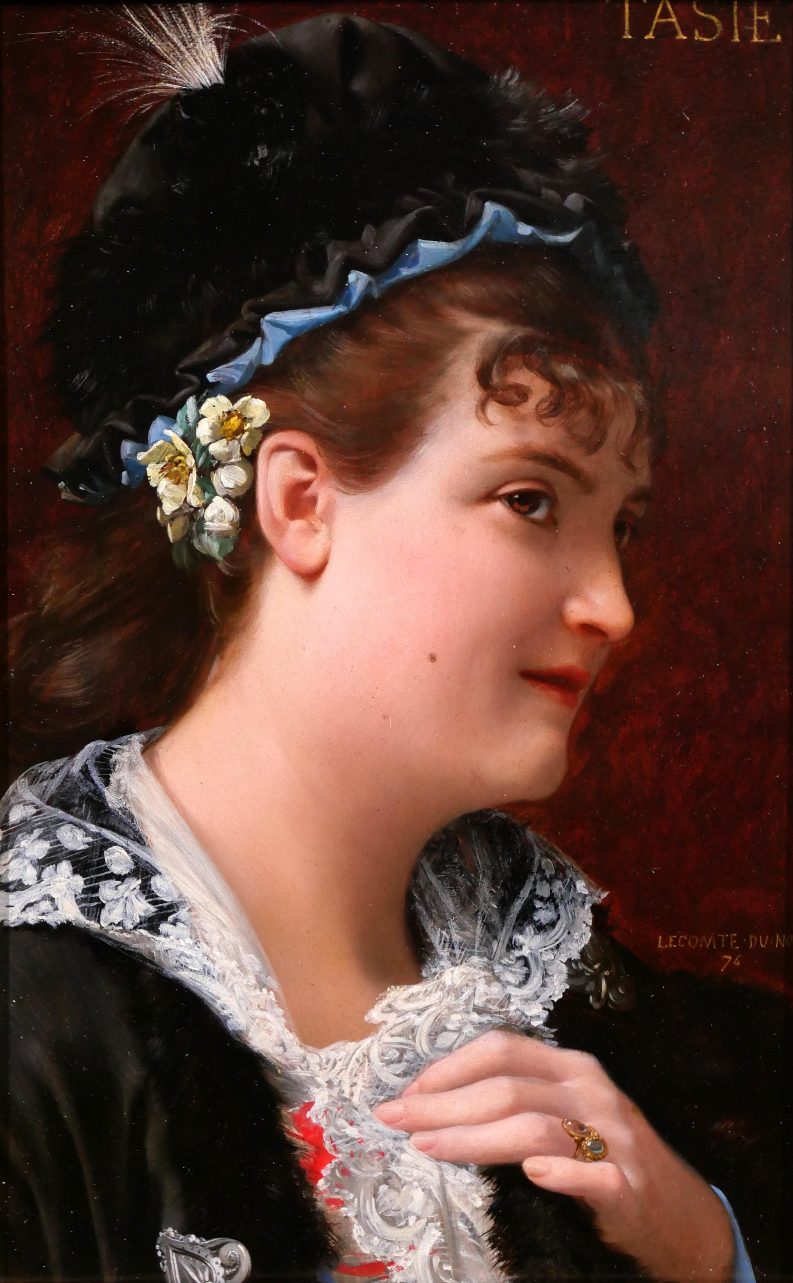 Portrait Painting Jean Jules Antoine LECOMTE DU NOÜY - Portrait de femme, Tasie