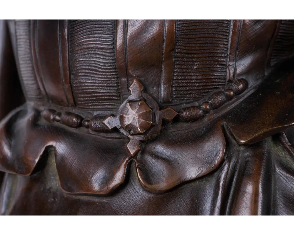 Jean Julules B. Salmson, Una scultura in bronzo patinato di William Shakespeare in vendita 13