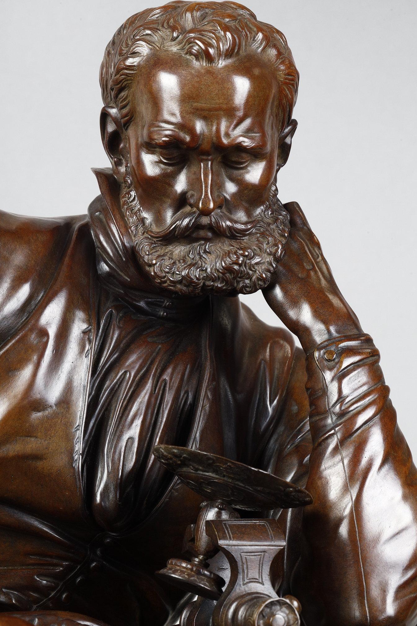 Benvenuto Cellini - Figurative Sculpture Oro de Jean Jules Salmson